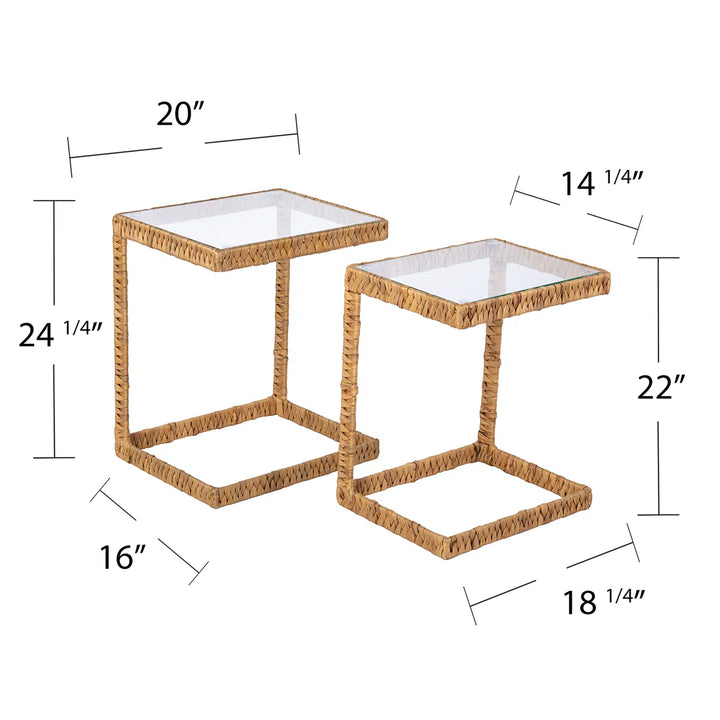 Ismaya Glass Top Nesting Tables