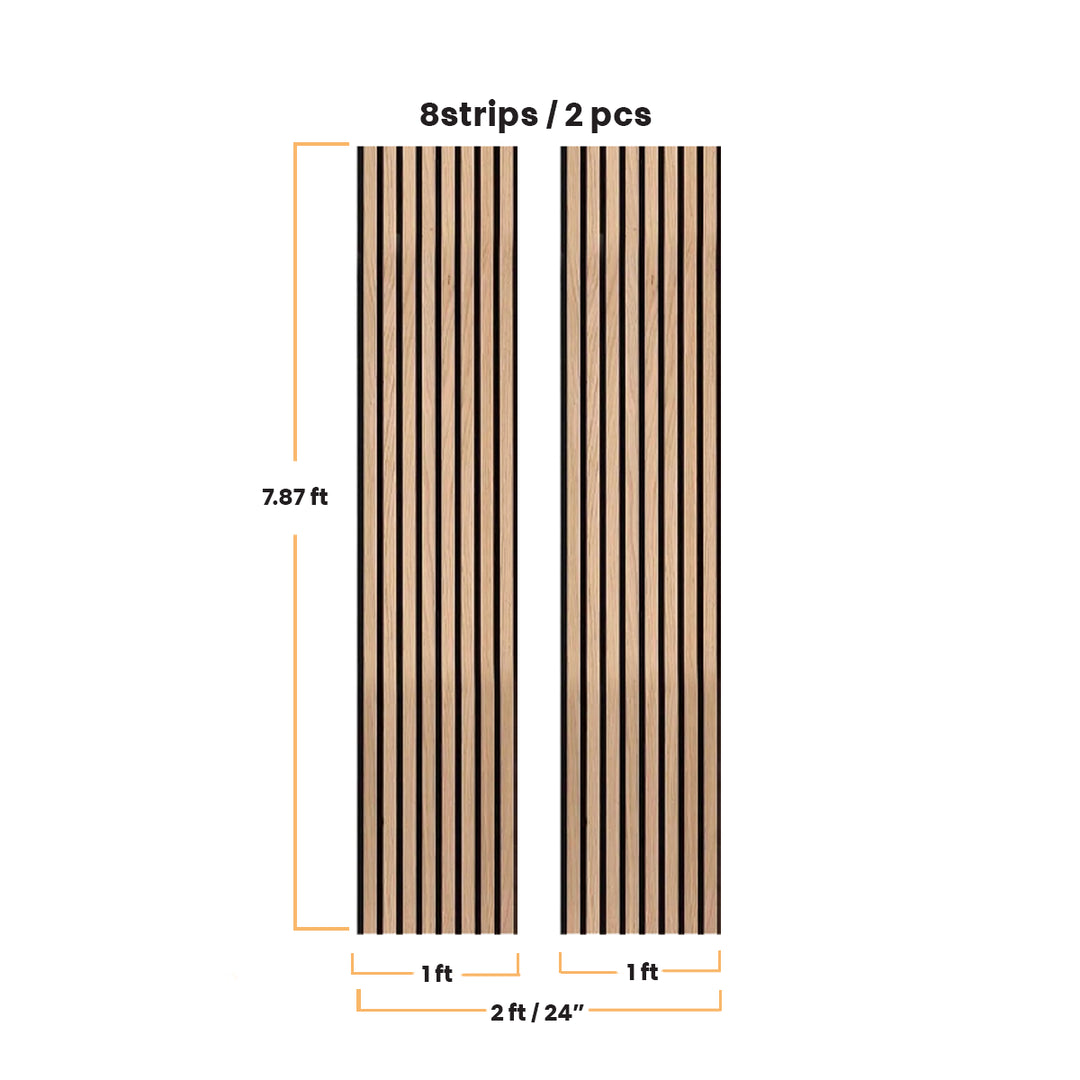 Natural Oak Acoustic Slat Wood Wall Panels