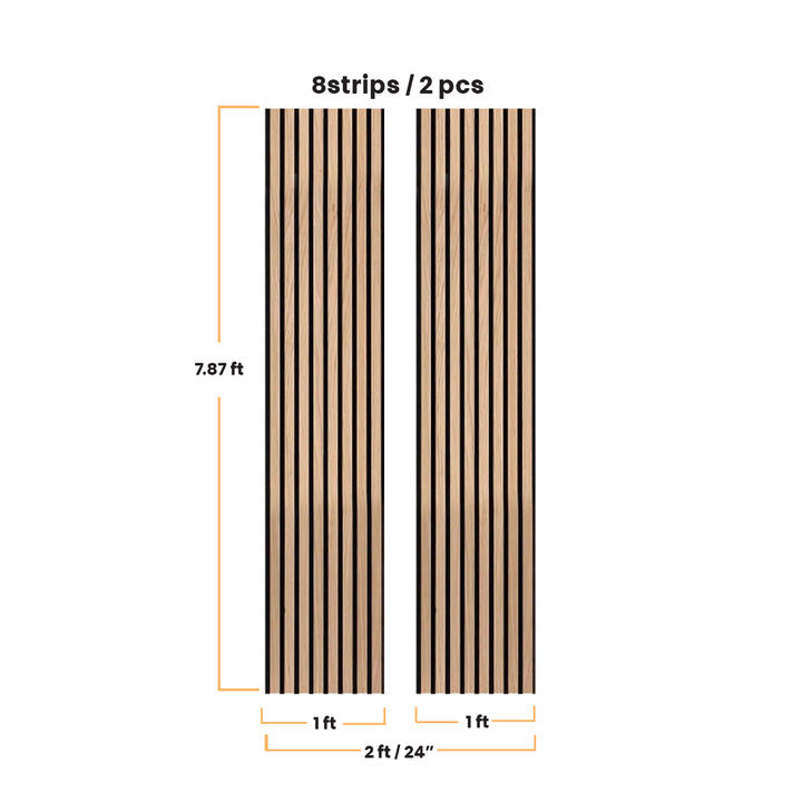Natural Oak Acoustic Slat Wood Wall Panels