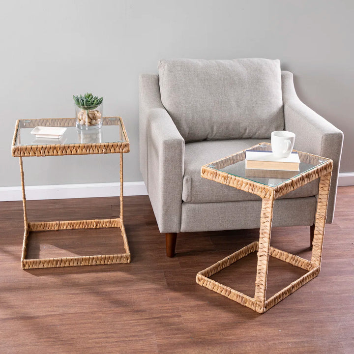 Ismaya Glass Top Nesting Tables
