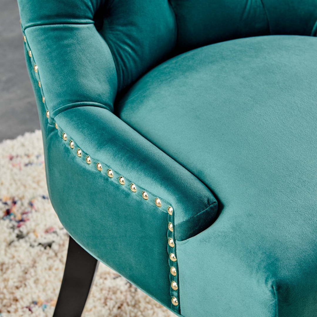 Grant Tufted Velvet Dining Chair Set of 2 - Teal