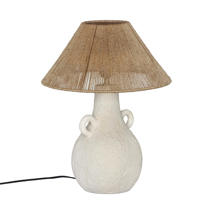 Tila Natural & White Ceramic Table Lamp