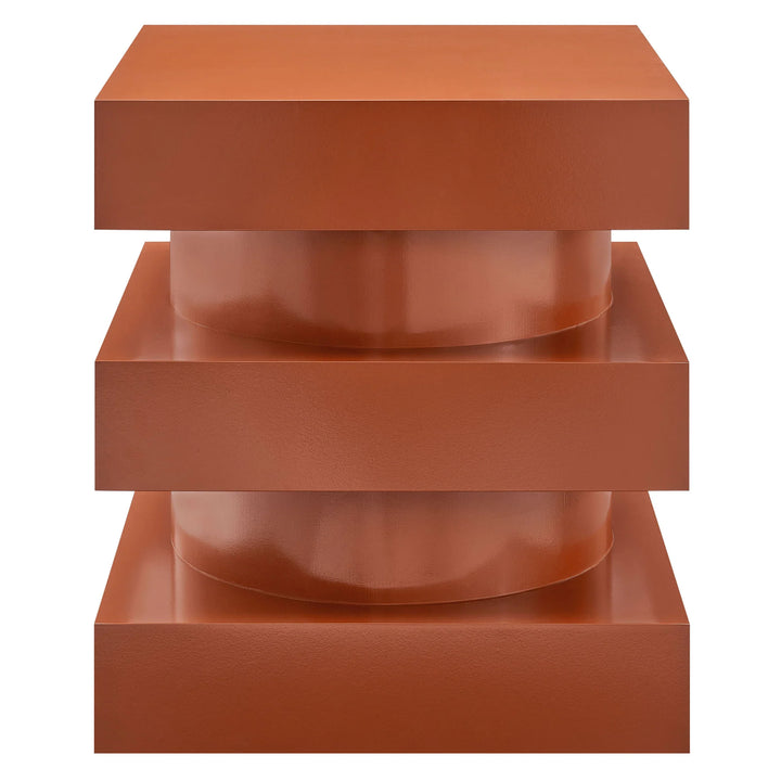 Stacked End Table - Orange