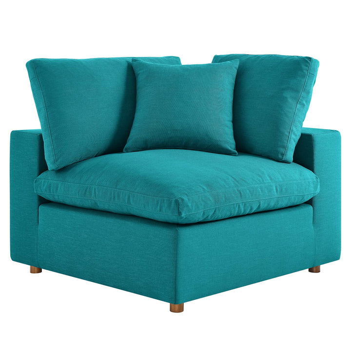 Canon Down Filled Overstuffed 5 Piece Sectional Sofa - Teal