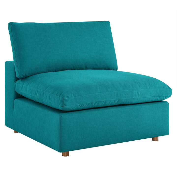 Canon Down Filled Overstuffed 5 Piece Sectional Sofa - Teal