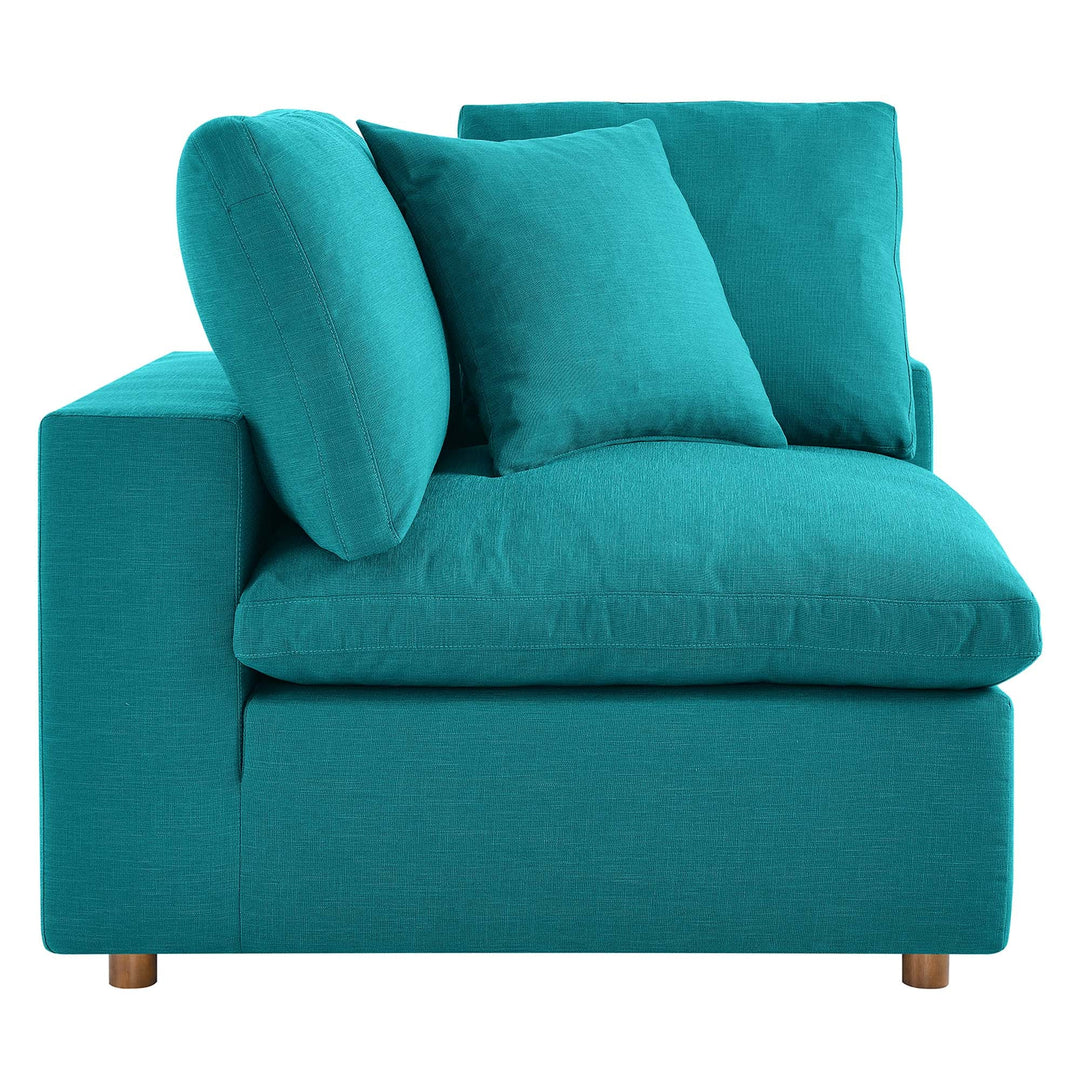 Canon Down Filled Overstuffed 5 Piece Sectional Sofa - Teal