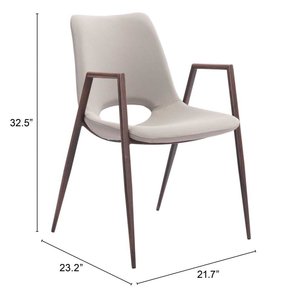 Leni Dining Chair Beige - Set of 2