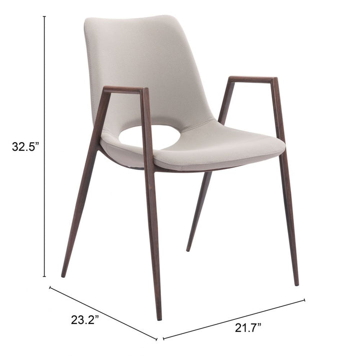 Leni Dining Chair Beige - Set of 2