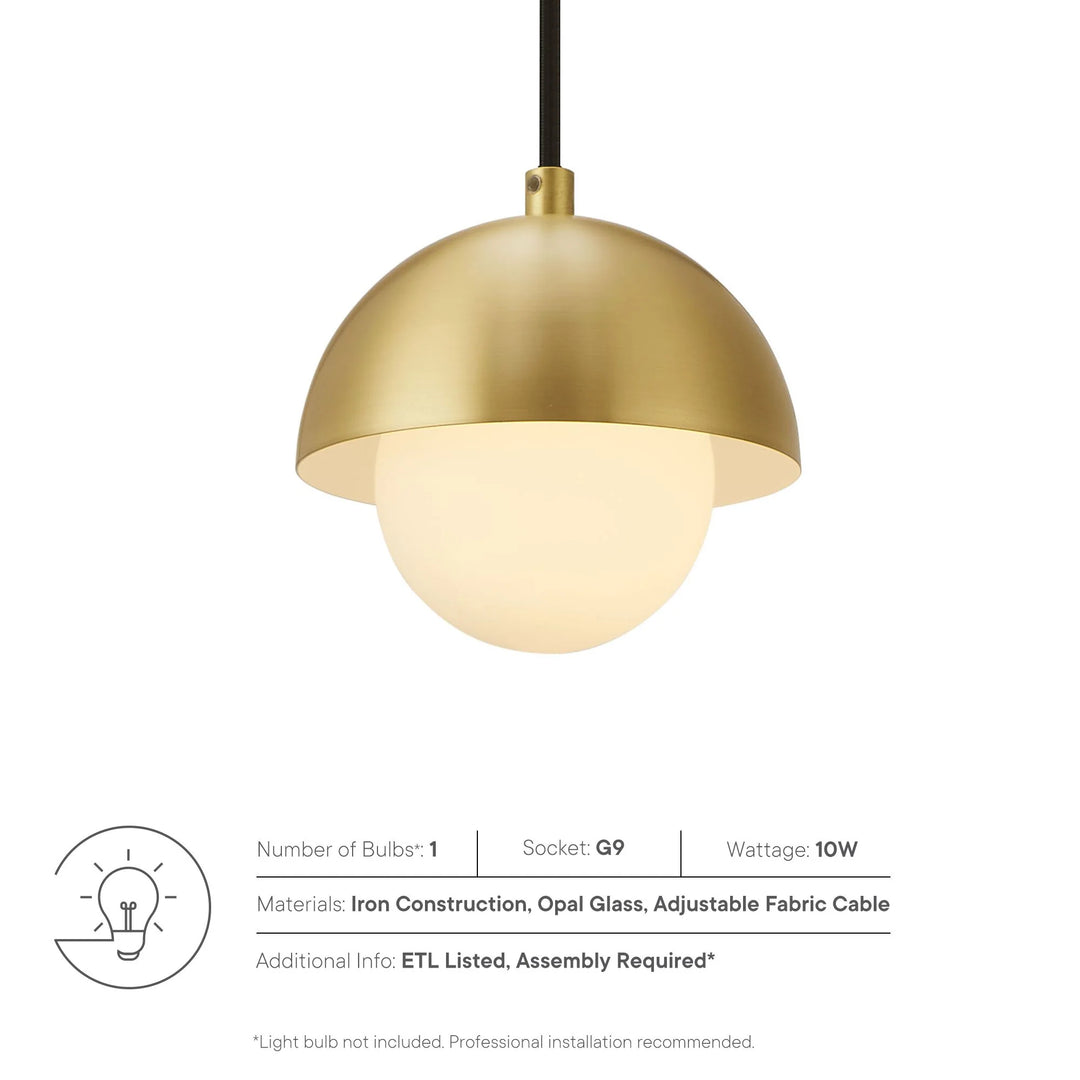 Echoe Globe Pendant Light - Brass