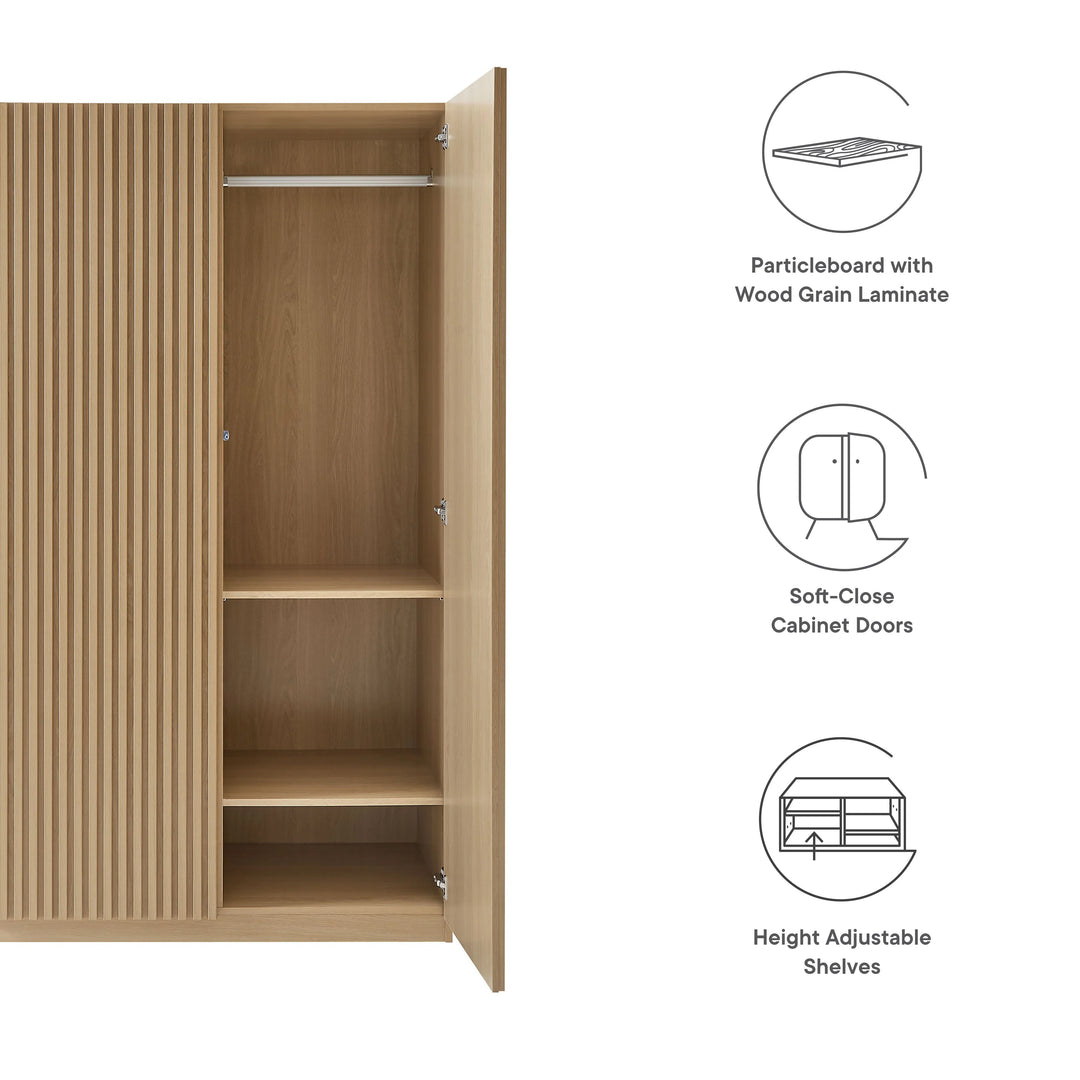 Grayson 2 Door Oak Wardrobe