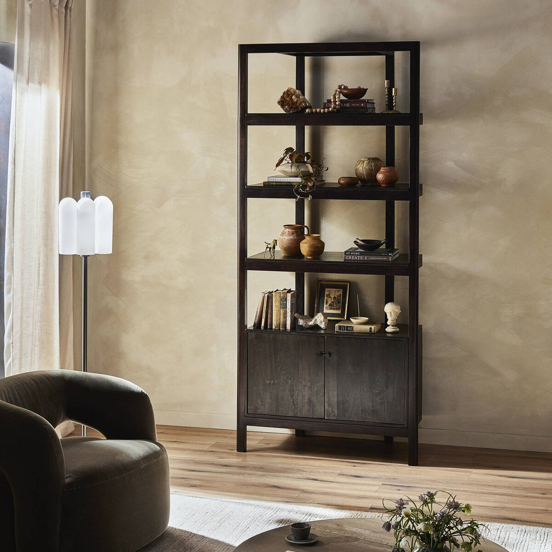 Reza black bookcase