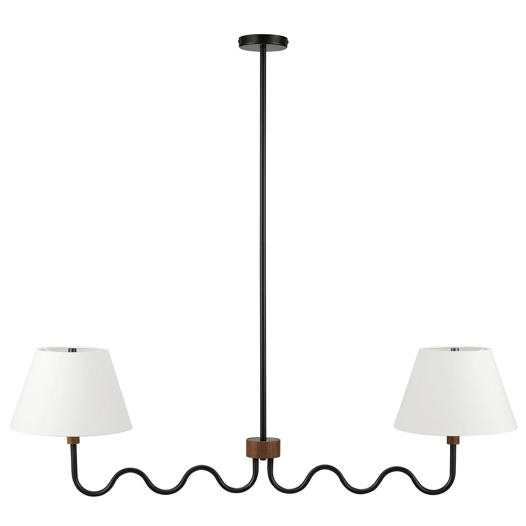 Swiggy 2-Arm Pendant Light - Walnut Black