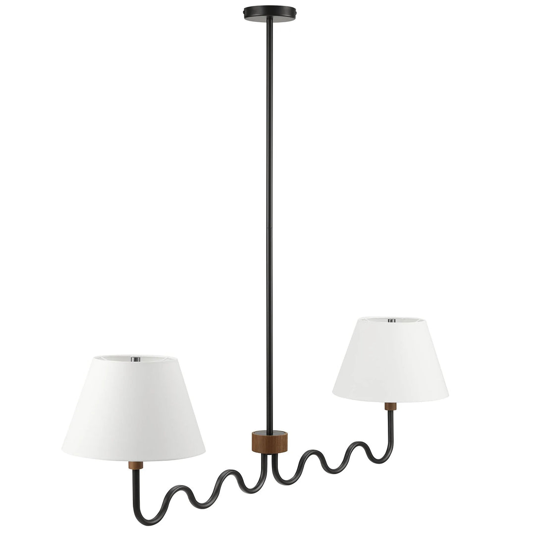 Swiggy 2-Arm Pendant Light - Walnut Black