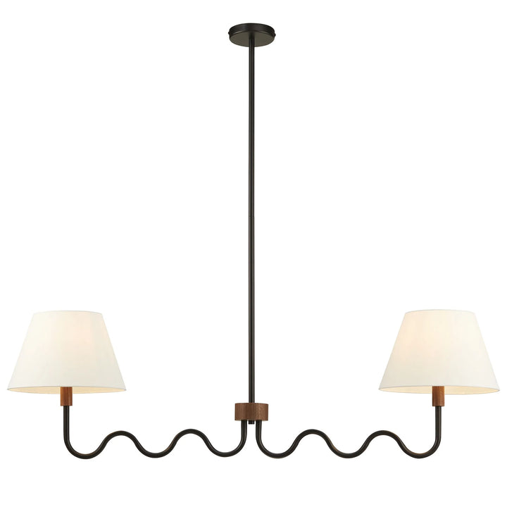 Swiggy 2-Arm Pendant Light - Walnut Black