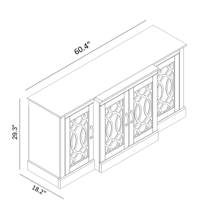 Allivia 60.4'' 4 Door Wide Accent Sideboard
