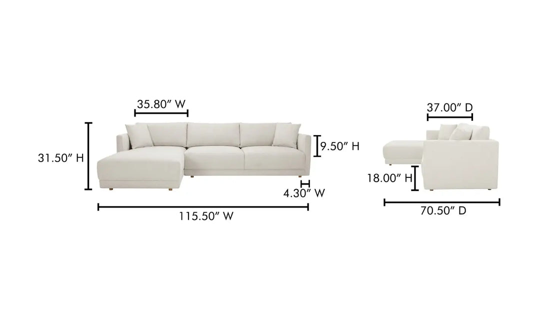 Breanna White Sectional