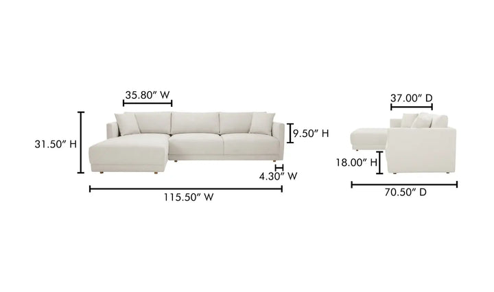 Breanna White Sectional