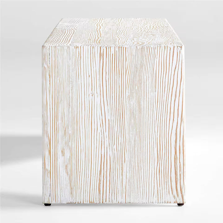 Nord White Wood Entryway Bench