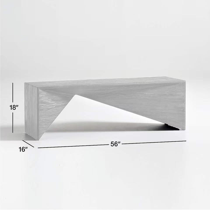 Nord White Wood Entryway Bench