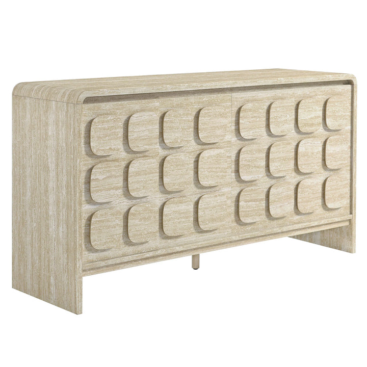 Curie 61" Travertine Sideboard