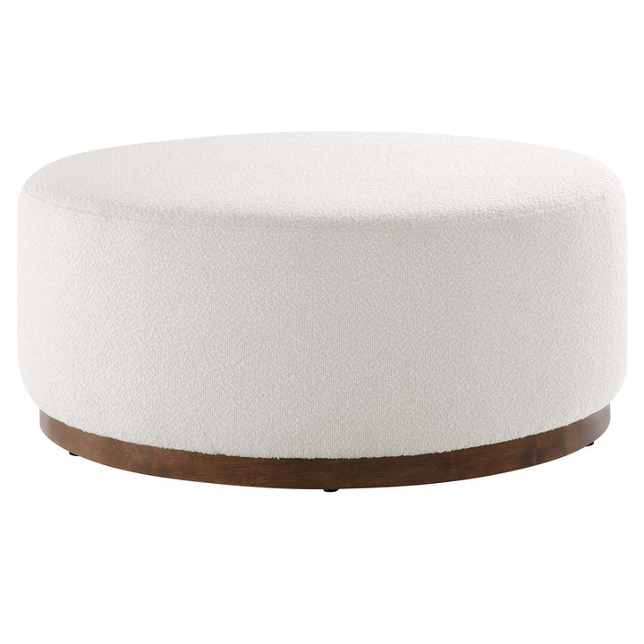 Denli 38" Round Boucle Ottoman