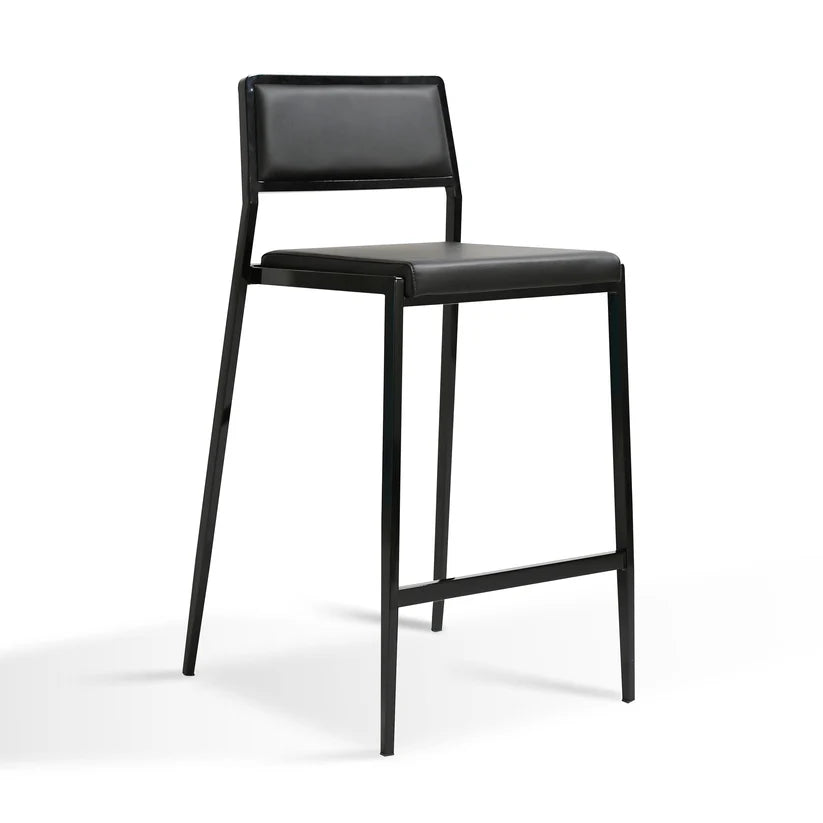 Geni Black Stackable Counter Stool - Set of 2