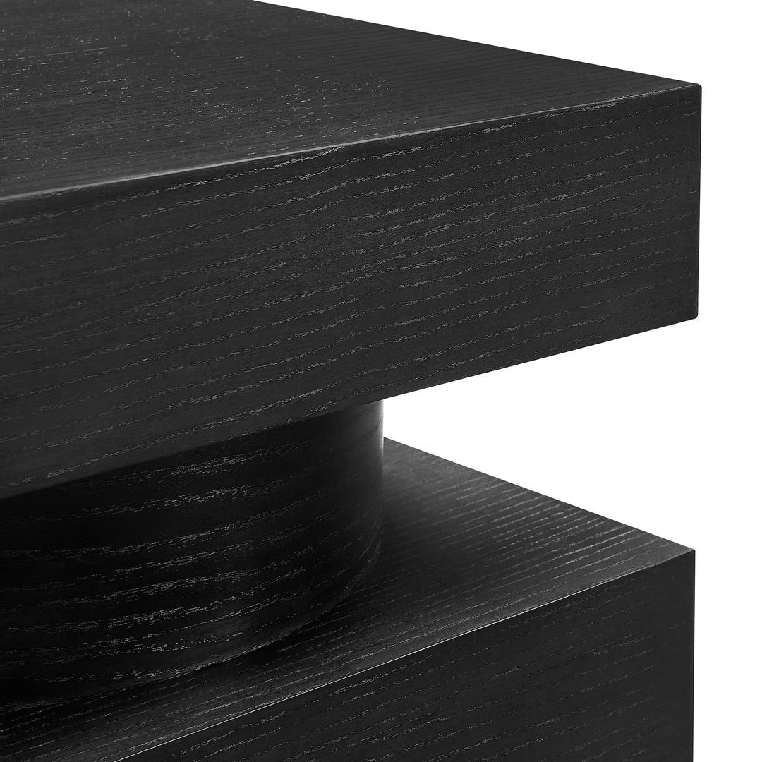 Stacked End Table - Black