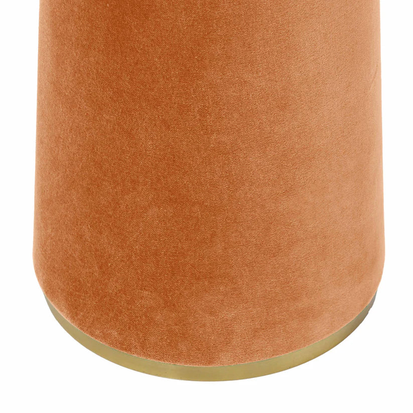 Greta Velvet Floor Lamp - Terracotta