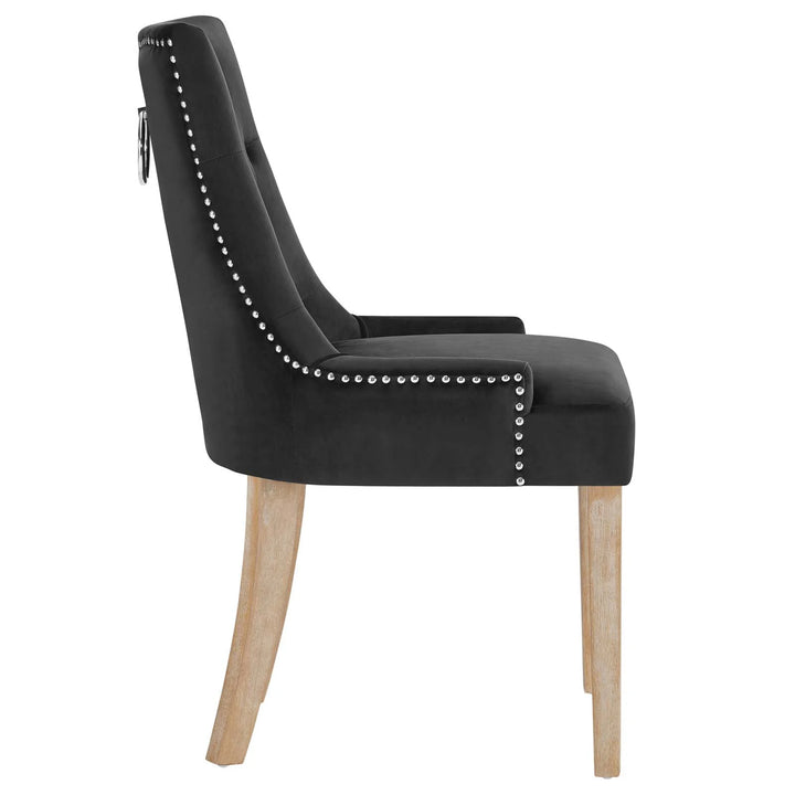 Aesop Velvet Dining Chair - Black