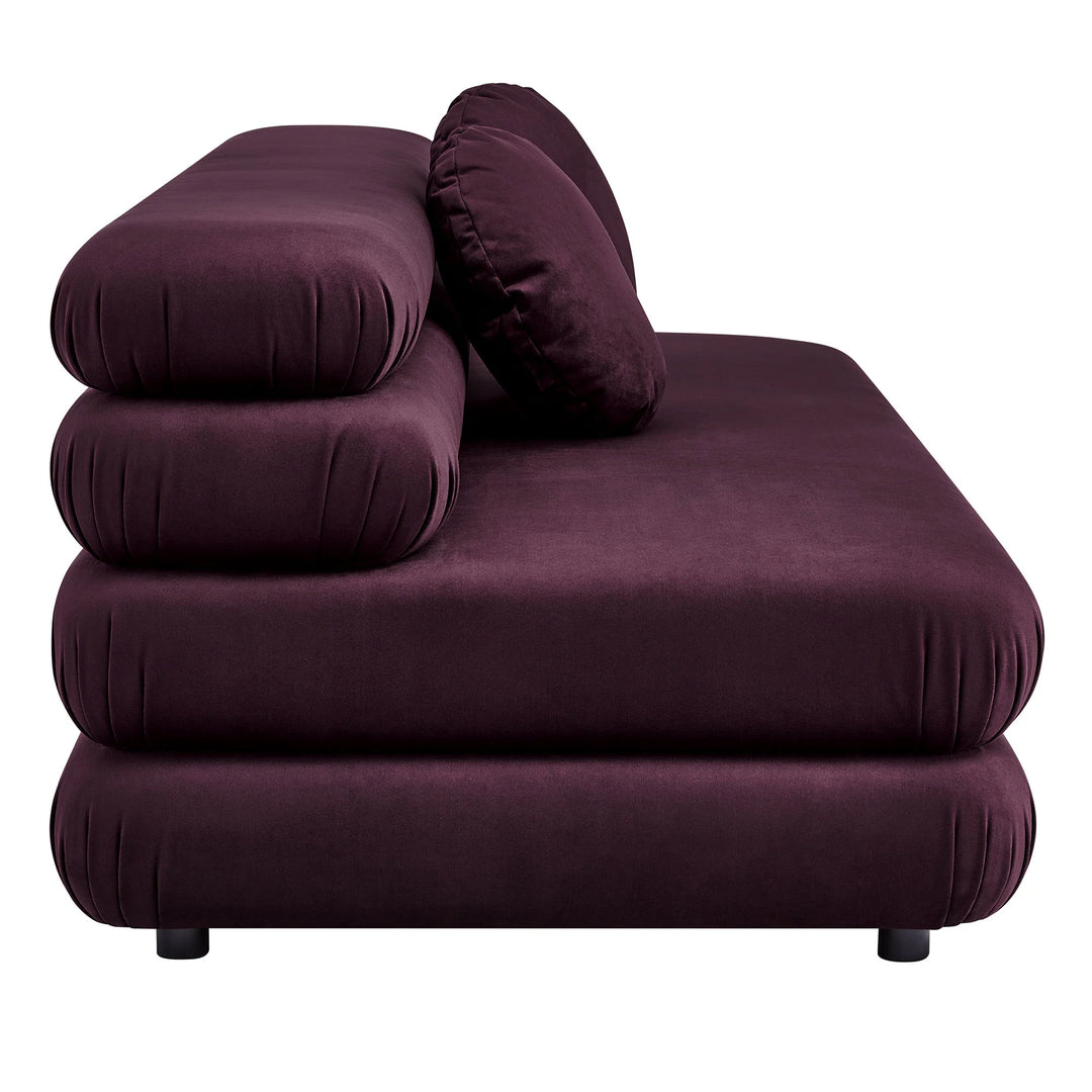 Billee Performance Velvet Armless Loveseat - Mulberry