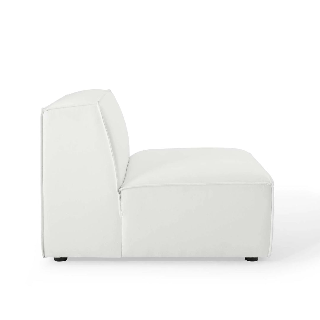 Tressor Sectional Sofa Armless Chair - White