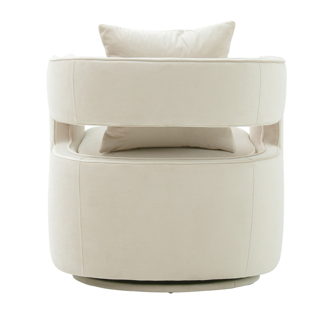 Hudson Cream Swivel Chair