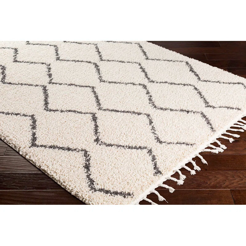 Antonia Geometric Charcoal Beige Area Rug-10'x13'11"