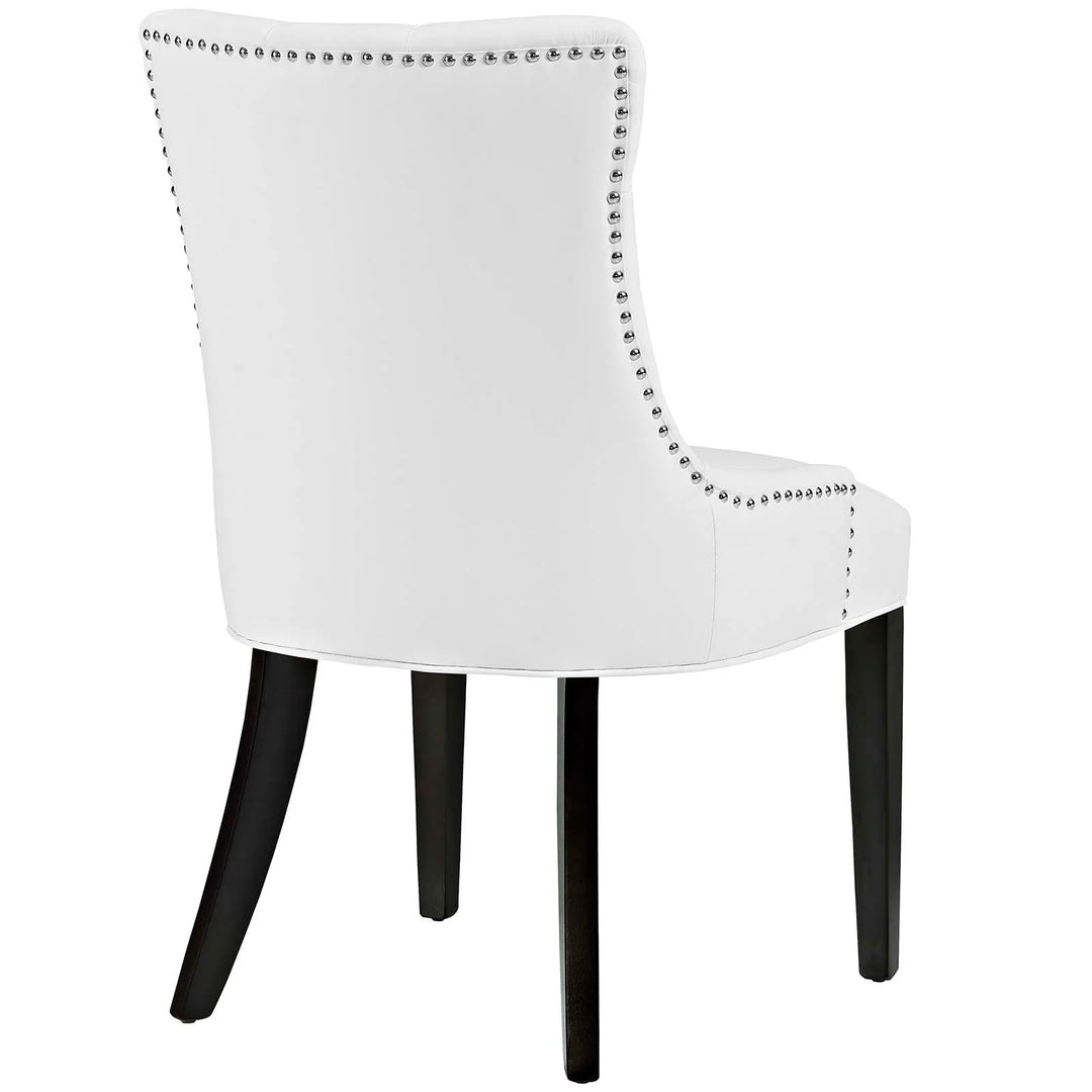 Grant Tufted Vegan Leather Dining Chair - White