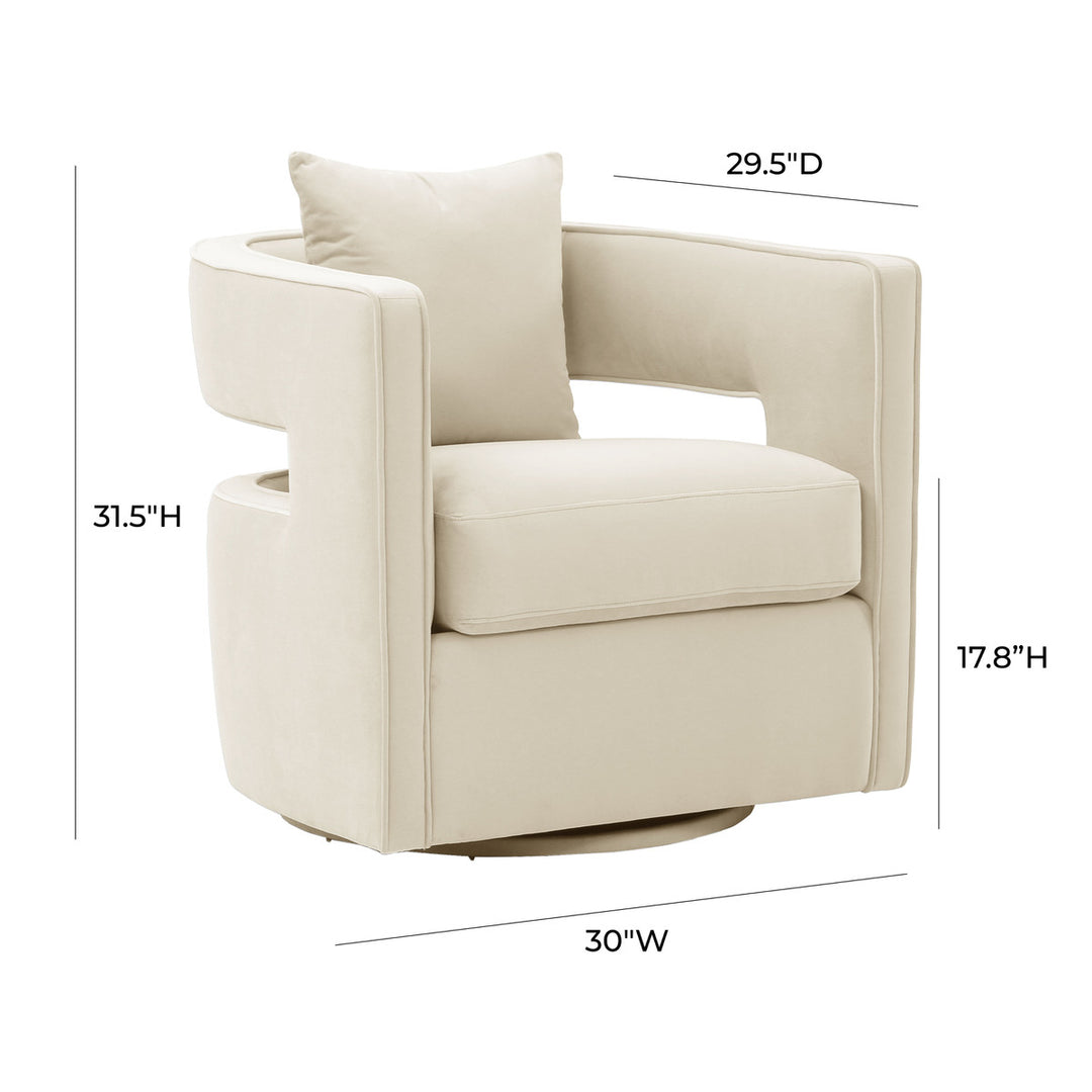 Hudson Cream Swivel Chair