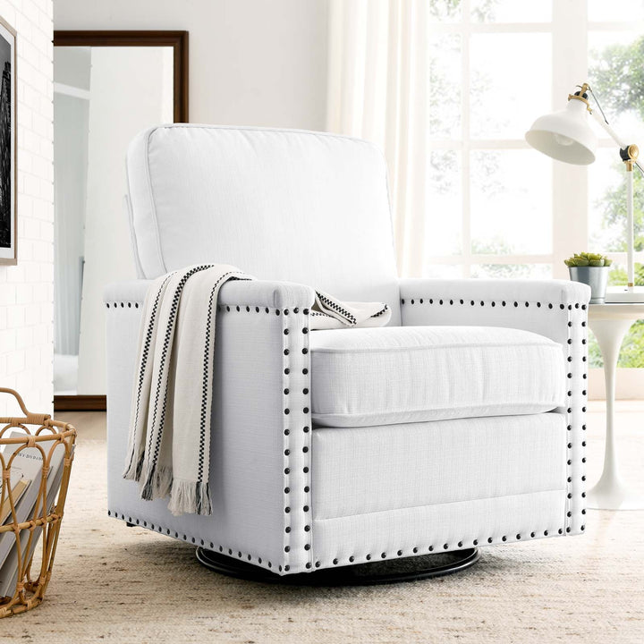 Shonta Upholstered Fabric Swivel Chair