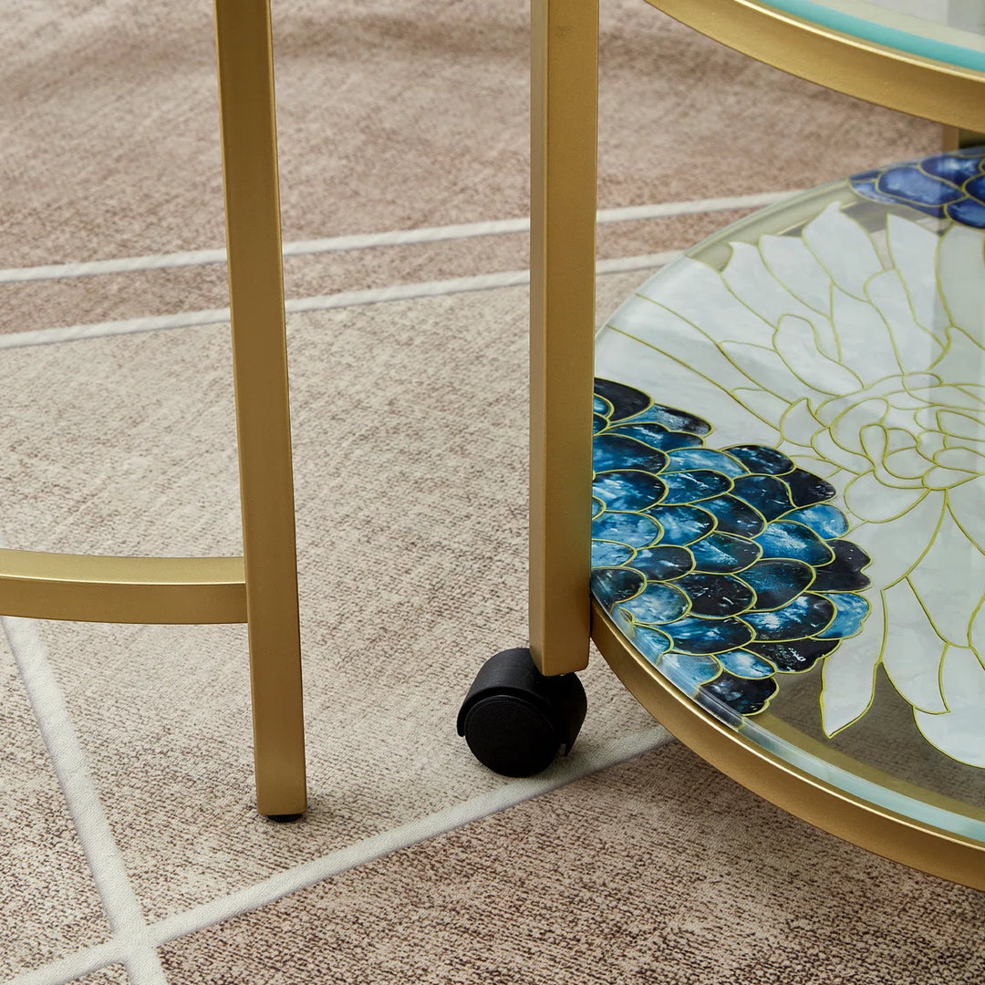Artistic Round Nesting Coffee Table Set of 2