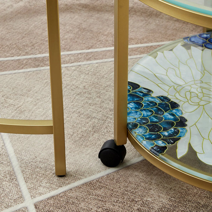 Artistic Round Nesting Coffee Table Set of 2
