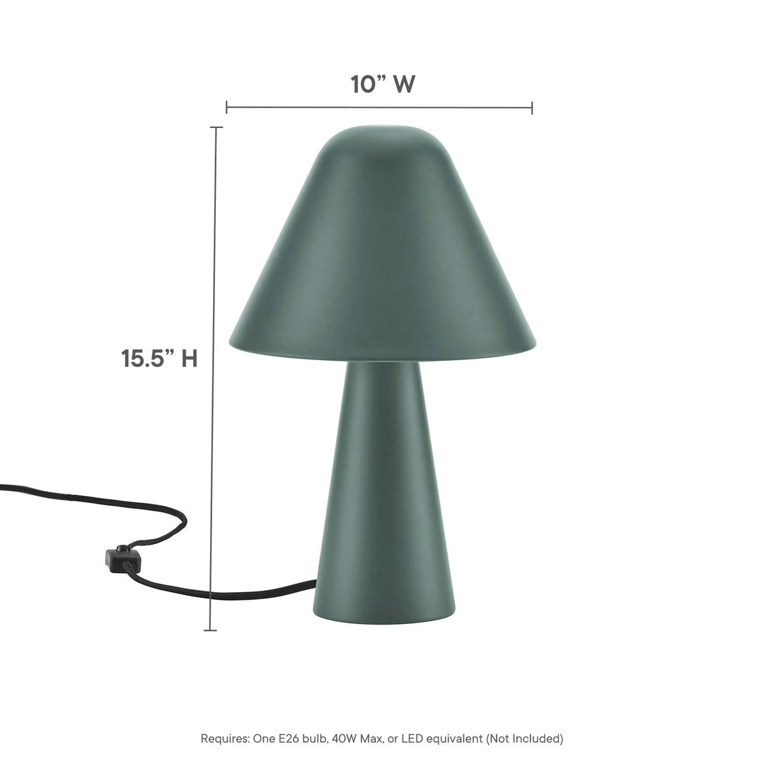 Jolie Mushroom Table Lamp - Green