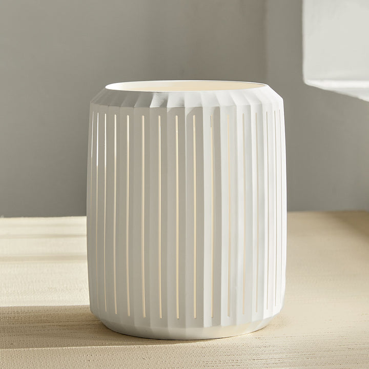 Slatted Porcelain Hurricanes - Large