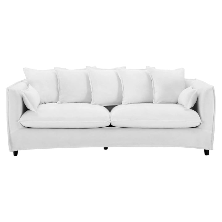 Valona Slipcover Fabric Sofa - White