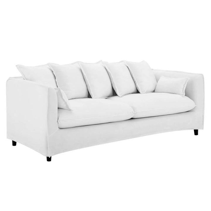 Valona Slipcover Fabric Sofa - White