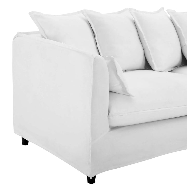Valona Slipcover Fabric Sofa - White