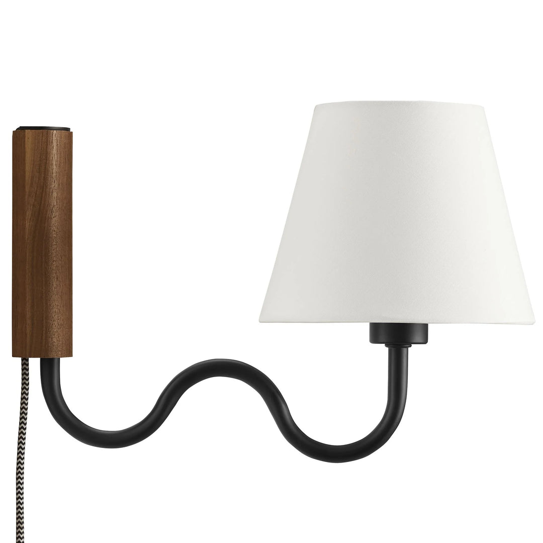 Swiggy Arm Wall Sconce - Walnut Black