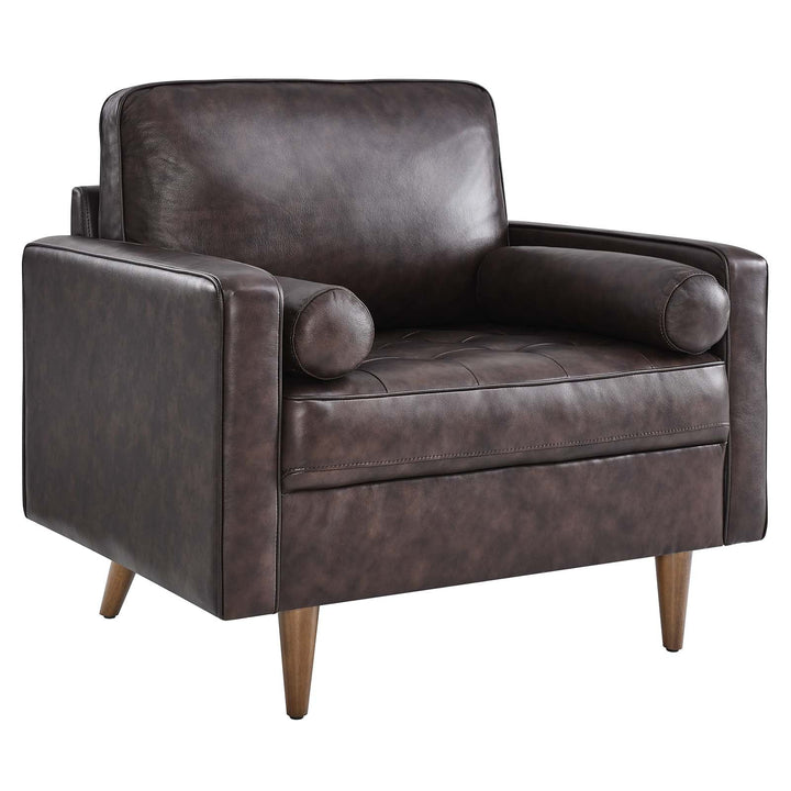 Lavour Leather Armchair Brown