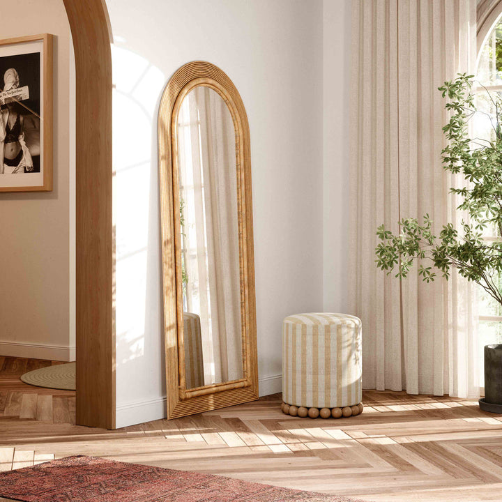 Tanya Rattan Floor Mirror