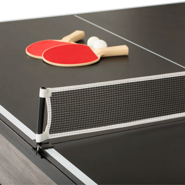 Hampton 3-in-1 Combination Table Includes Billiards, Table Tennis, & Dining Table In Gray