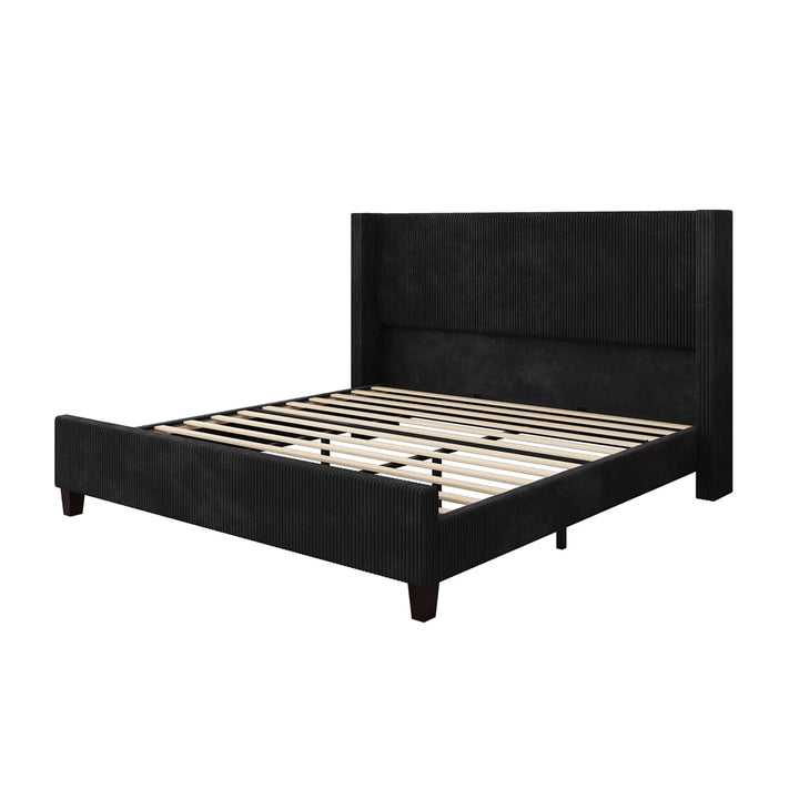Wauseon Corduroy Upholstered Bed