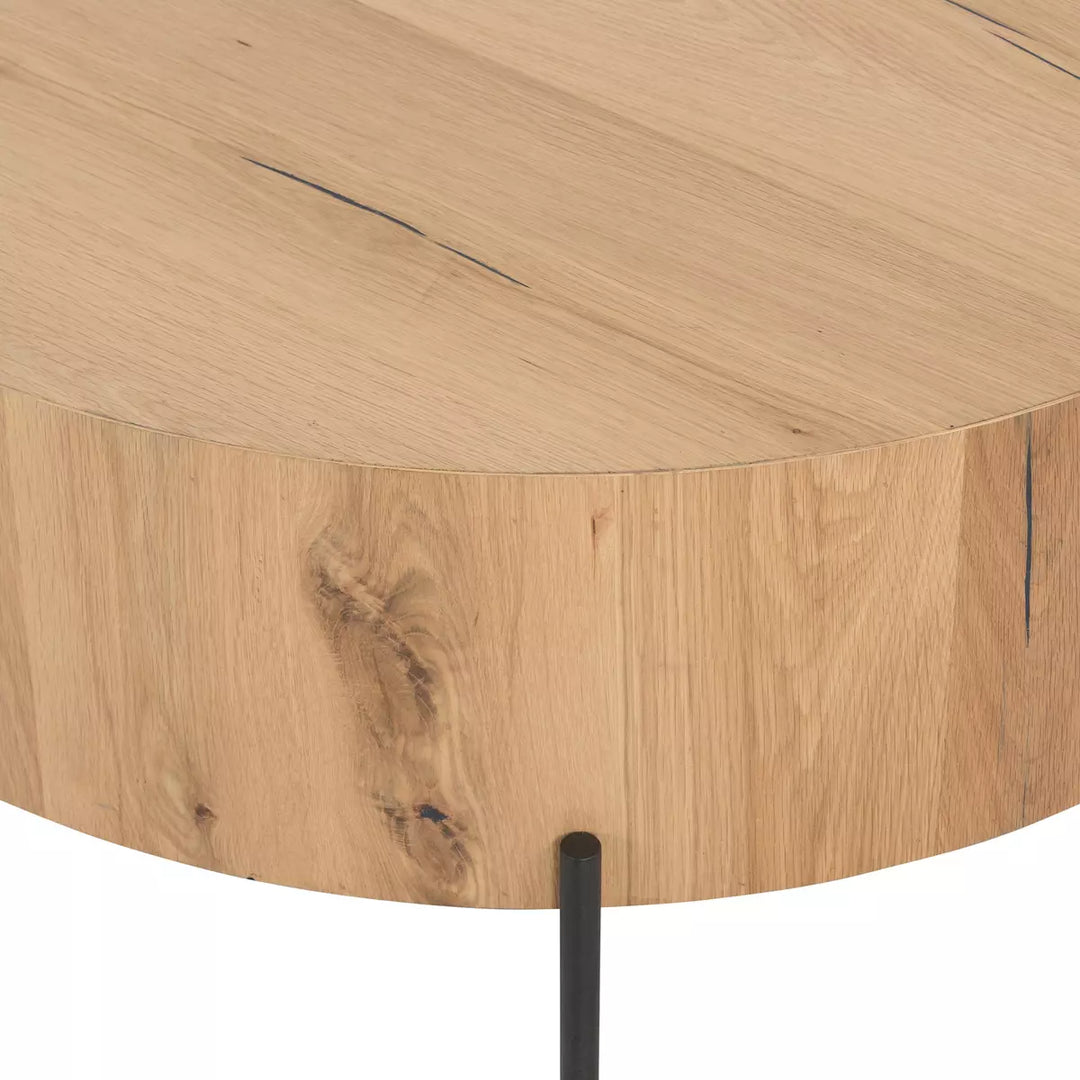 Eaton Drum Coffee Table Light Oak