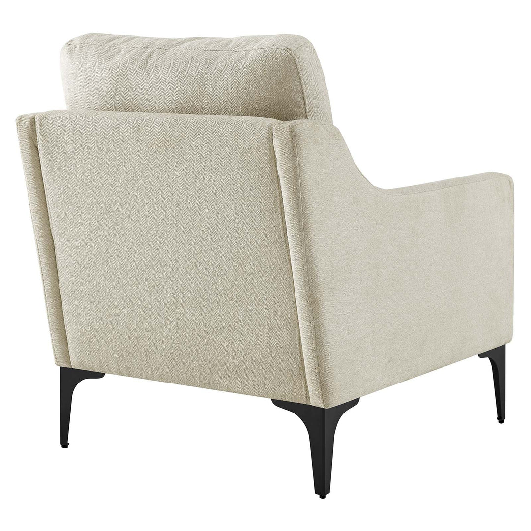Lancor Upholstered Fabric Armchair Beige